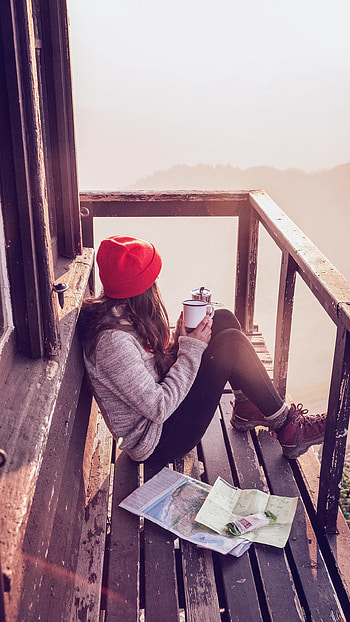 Her Sunrise Reverie, sunrise, woman, mood HD phone wallpaper