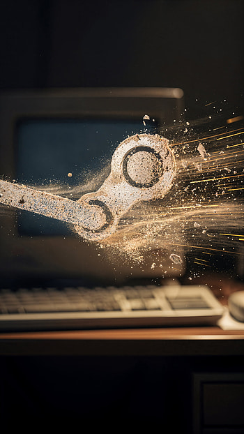 Exploding Steam Logo — , explosion, video game HD phone wallpaper