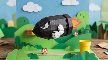Papercraft Bullet Bill — HD wallpaper
