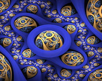 Mycology !!!, blue, abstract, 3d-art, fungi, mycology HD wallpaper