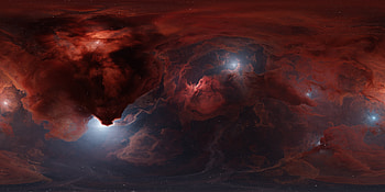 Nebula, cosmos, red, fantasy, space, tim barton HD wallpaper