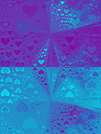 Duotone TQ Hearts, love, aqua, two-color, background, purple, turquoise, colors HD phone wallpaper