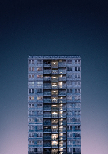 Sky, Building, Minimalism HD phone wallpaper