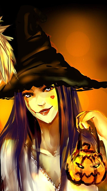 Sweet halloween, anime HD phone wallpaper