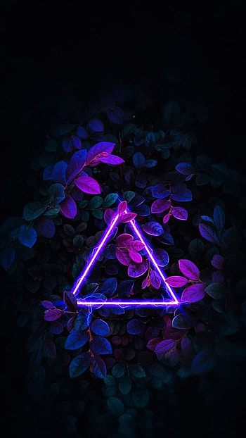 Neon, Design, Art, Lila, Dunkel HD phone wallpaper