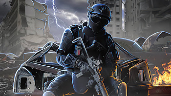 Police Cyber , cyberpunk, police, artist, artwork, digital-art HD wallpaper