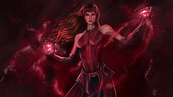 Scarlet Witch Watchful Gaze, scarlet-witch, superheroes, artwork, digital-art HD wallpaper