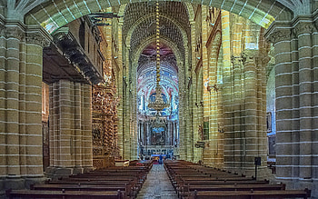 Cathedral in Evora, Portugal, church, interior, Portugal, cathedral HD wallpaper