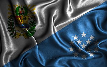 Sucre flag, , silk wavy flags, Venezuelan states, Day of Sucre, fabric flags, Flag of Sucre, 3D art, Sucre, South America, States of Venezuela, Sucre 3D flag, Venezuela HD wallpaper