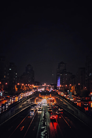 Cities, Auto, Lights, Road, Night City HD phone wallpaper