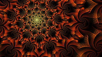 Red Green Glow Fractal Art Spiral Pattern Abstraction Abstract HD wallpaper