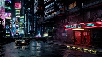 Cyberpunk 2077, Environmental , Futuristic cityscape, Immersive ambiance HD wallpaper