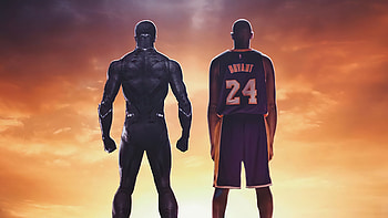 Black Panther And Kobe Bryant, black-panther, kobe-bryant, artwork, superheroes, artwork HD wallpaper