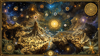 Celestial Atlas — Star Map, star map, constellation, mountain, galaxy HD wallpaper