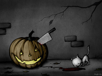 Bloody Pumkin, pumkin, blood HD wallpaper