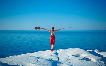 Musical dom, music, girl, dom, red HD wallpaper