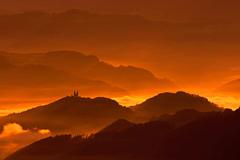 Dare-Turnsek-Castle, , beautiful, castle, mountains, sunset, dare-turnsek HD wallpaper