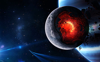 Planet Core Meltdown, digital-universe HD wallpaper