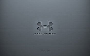 Under Armor logo, gray creative background, Under Armor emblem, gray paper texture, Under Armor, gray background, Under Armor 3d logo HD wallpaper