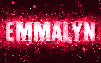 Happy Birtay Emmalyn, , pink neon lights, Emmalyn name, creative, Emmalyn Happy Birtay, Emmalyn Birtay, popular american female names, with Emmalyn name, Emmalyn HD wallpaper