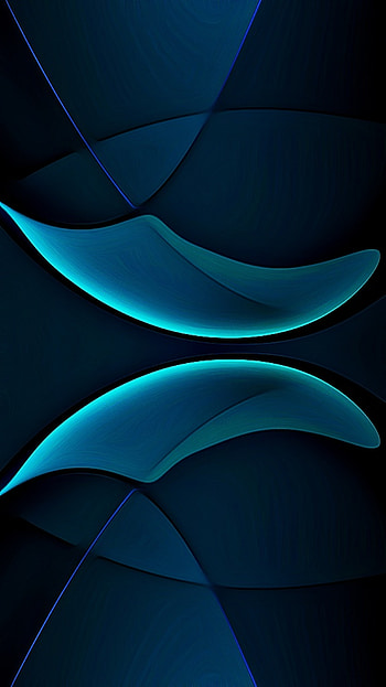 teal curves waves neon, digital, 3d, new, amoled, art, cool, design, dark, pattern, abstract HD phone wallpaper