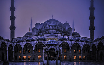 Blue Mosque, Istanbul, Religious symbols, Minarets HD wallpaper