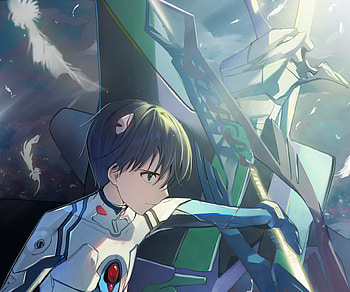 Neon Genesis Evangelion: Shinji Ikari & Unit-01 — Quad, Shinji Ikari, Evangelion Unit-01, Anime, Neon Genesis Evangelion HD wallpaper