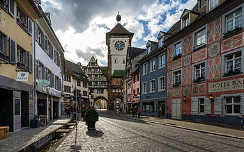 Freiburg, Germany, street, Freiburg, houses, Germany HD wallpaper