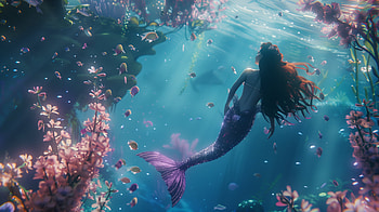 Enchanting Mermaid Underwater, mermaid HD wallpaper