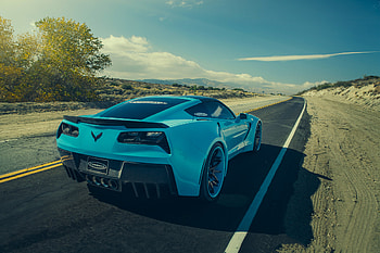 Chevrolet, Cars, Back View, Rear View, Corvette, Stingray, C7, Forgiato HD wallpaper