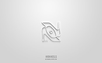 High heels 3d icon, white background, 3d symbols, High heels, shopping icons, 3d icons, High heels sign, shopping 3d icons HD wallpaper