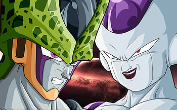 DBZ - Perfect Cell vs. Frieza, Show, series, Characters, Japanese, Dragon Ball Z, Anime, DBZ, TV, Dragon Ball, Frieza, TV Series, Perfect Cell HD wallpaper