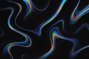 Noir Prism Flow — Abstract, abstract black, Abstract, glitch, wave, rainbow HD wallpaper