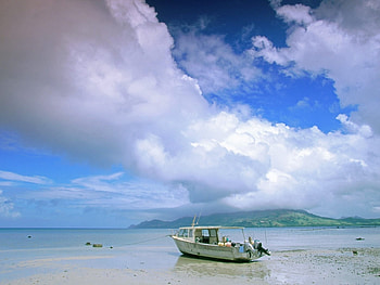 Landscape, Clouds, Boats HD wallpaper