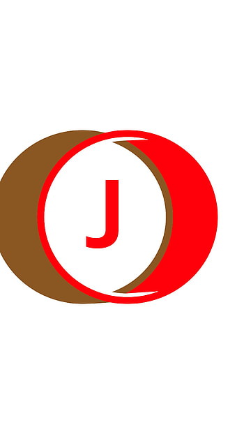 J Letter, Red Logo HD phone wallpaper