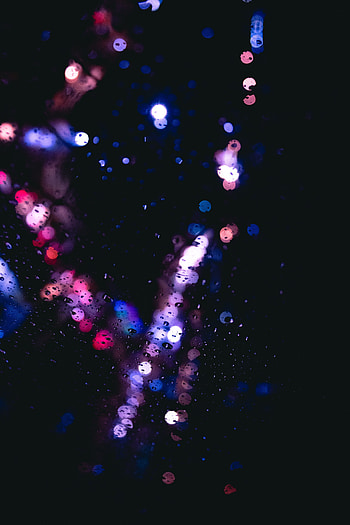 Pink-blue, drops, glare, bokeh HD phone wallpaper