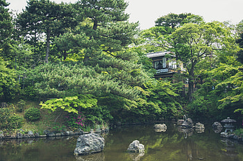 Nature, Lake, Structure, Japan, Pond HD wallpaper