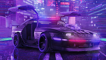 Fantastic Police Punk City , synthwave, cyberpunk, police, artist, artwork, digital-art, deviantart HD wallpaper