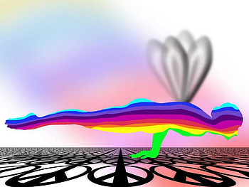 Rainbow Fairy, fairy, rainbow colors, abstract HD wallpaper