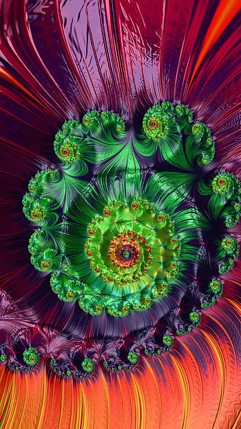 Trippy Psychedelic Fractal, Abstract, fractal HD phone wallpaper