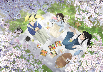 Kaiju No. 8 — Cherry Blossom Picnic with Kikoru, Mina & Konomi ( ), Anime, Kaiju No. 8, Kikoru Shinomiya, Mina Ashiro HD wallpaper