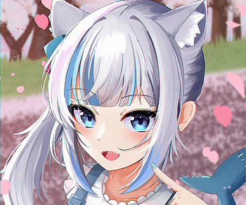 Gawr Gura, hololive, Gawr Gura, Anime, Virtual Youtuber HD wallpaper