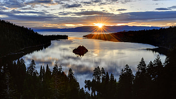 Emerald Bay, Tranquil waters, Majestic views, Lake Tahoe HD wallpaper