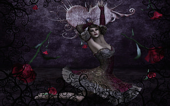 Romantic, 3d, woman, beauty HD wallpaper