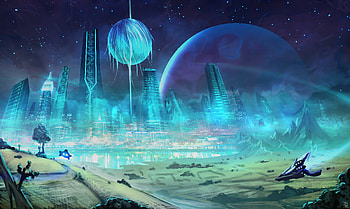 Misterious Sphere World , artist, artwork, digital-art, deviantart HD wallpaper