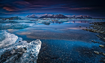 Winter, Nature, Rivers, Mountains, Ice, Snow HD wallpaper