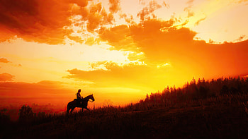 Red Dead Redemption 2 Game 2024, red-dead-redemption-2, games, 2024-games, silhouette, video-games HD wallpaper