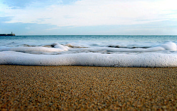 Nature, Sea, Sand, Foam HD wallpaper