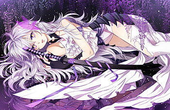 Warrior, sword, anime, girl, manga, katana, female HD wallpaper