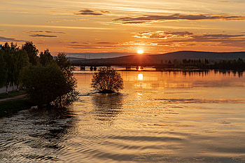 Nature, Water, Sunset, Sun, Beams, Rays, Bridge HD wallpaper